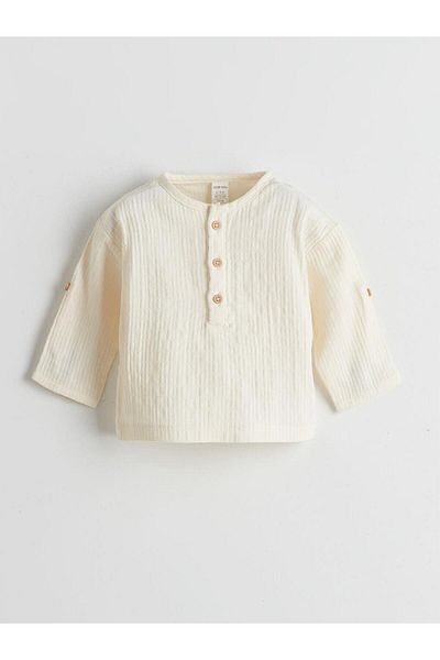 LC Waikiki Buttoned Baby Boy T-Shirt and Pants 2 Pcs (S5)