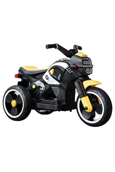 MegaStar - Fast Riding Tricycle - 6 Volt - Yellow - 2 Motors - Ages 2 to 5 Years