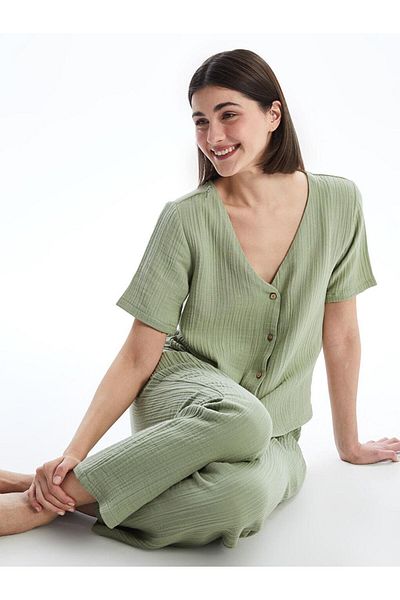 LC Waikiki Set pijamale pentru femei cu decolteu în V (S5)