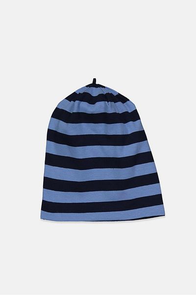 Tchibo Toddler Boys Reversible Striped Hat, Blue