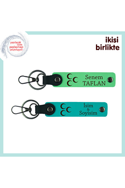 Miaju Dosta Homeland Themed Armağan – Three Crescent 2-Piece Personal Keychai...