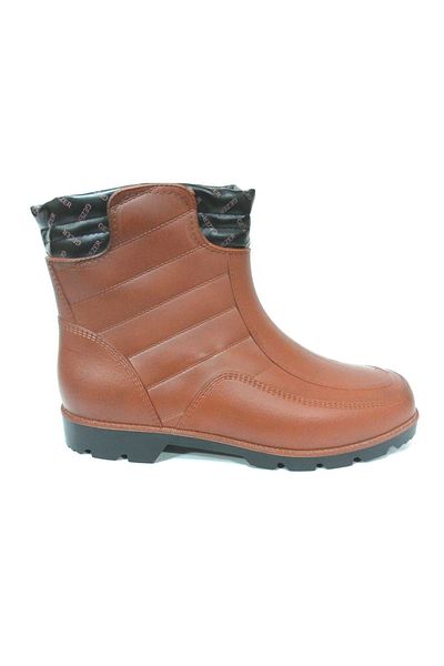 Shoepi Gezer Brown Thermal Fur Zippered Men's Boots