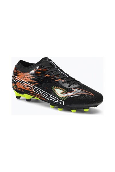 Joma Supercopa 2301 Black Coral Firm Ground Cleats and Astroturf Field Shoes