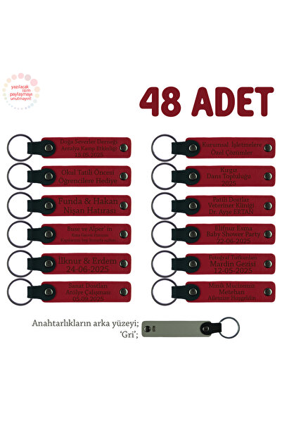 Miaju خيار ممتع في يوم التوزيع، مجموعة من 48 قطعة، سلسلة مفاتيح تذكارية جلدية...