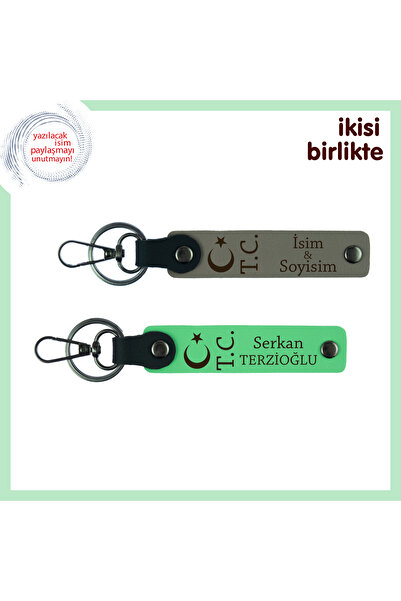 Asortishey Moon Star Tc Name Writable Keychain, Ash Grey-Green, New Proud Gif...