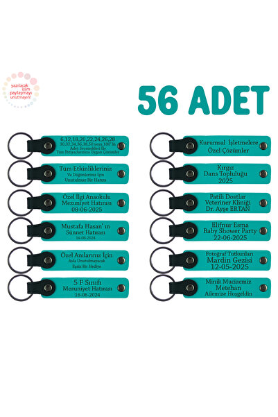 Miaju هدية احتفالات العام الجديد للشركات، مجموعة من 56 قطعة، سلسلة مفاتيح جلد...