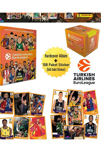 Panini Special Turkish Airlines Euroleague Panini Official Sticker Collection Hardcover Ltd Series