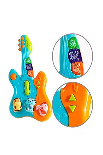 rexa لعبة جينمينغ بيبي تويز الموسيقية للأطفال، جيتار كهربائي مع إضاءة وصوت