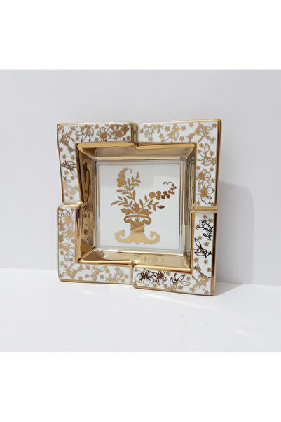 renkli çiçekler Τασάκι 12,5x12,5 CM Κεραμικό Τασάκι με σχέδιο