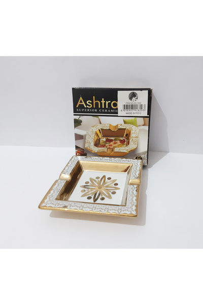 renkli çiçekler Τασάκι 12,5x12,5 CM Κεραμικό Τασάκι με σχέδιο