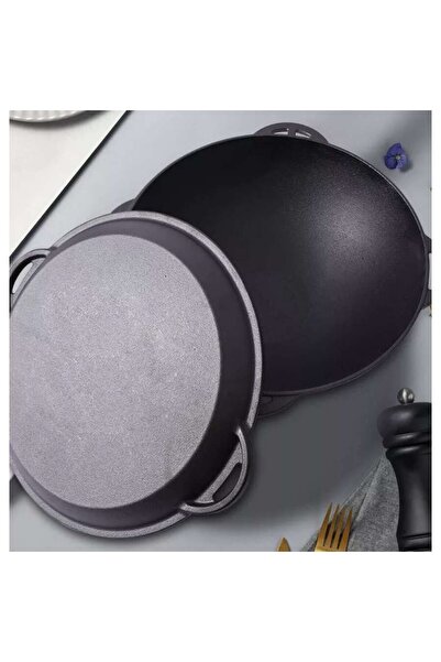 Perfect Home Litinový wok hrnec s poklicí, 3 v 1, 32x14 cm