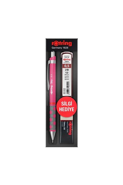 Rotring School Set Tikky Min Eraser 3 Pcs 0.5 Raspberry