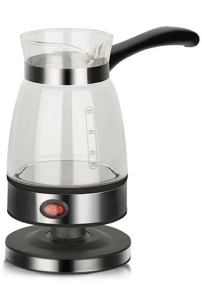 Denx Turkish Glass Electric Coffee Pot (500ml) Stainless Steel DX3418