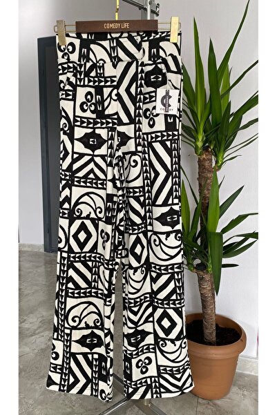 COMEDY Patterned palazzo pants