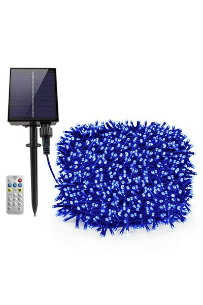 Joyful Box Instalatie Craciun Solara Joyful Box, 500 Led-uri, 50 metri, Panou solar mare, Telecomanda, 1200mAh