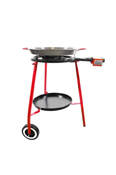 Perfect Home Set pentru gatit paella, tigaie, arzator, stand, roti, Perfect Home
