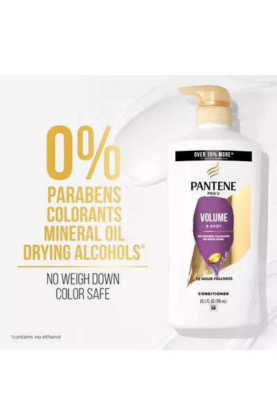 Pantene Pro-v Sheer Volume 72 Hr Fullness Conditioner, 745 ml
