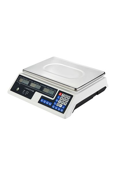 Lawazim Digital Electronic Weighing Scale - 40kg/2g, LCD Price Computing, Memory Slots & BS Plug