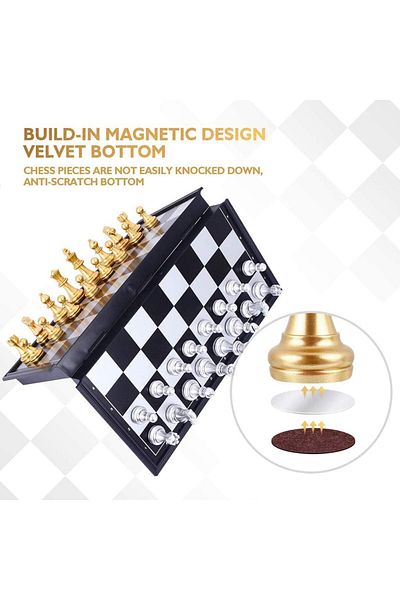 rexa Glass Chess Game Set – Frosted/Polished Board with Gold & Silver Pieces