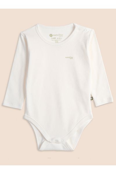 natuline Baby Body Organic Cotton Long Sleeve Basic Nature Zıbın 4-Pack