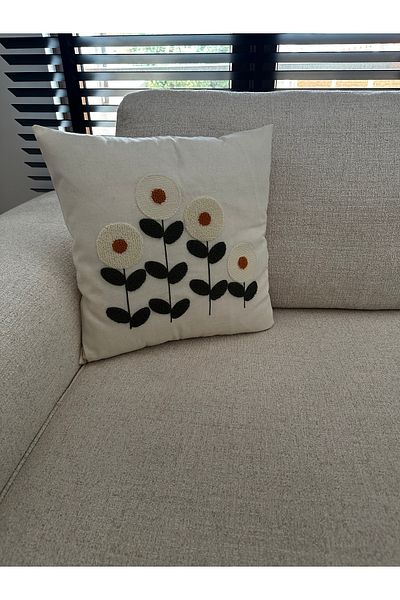 NURHAN HOME COLLECTION Κεντημένο κάλυμμα μαξιλαριού ριχτάρι 1 τεμαχίου