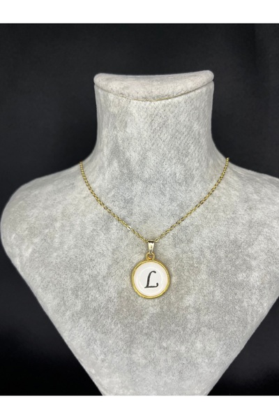Mos Tespih قلادة من الفولاذ بتصميم خاص على شكل حرف L