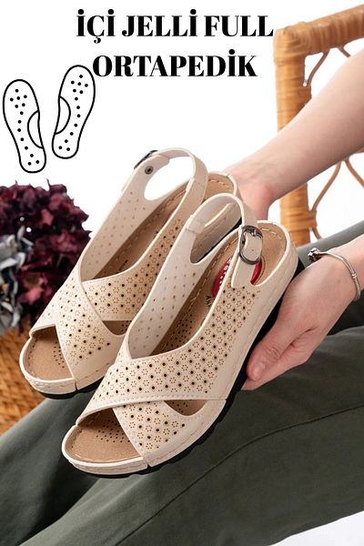 StWenn Orthopedic Sole Velcro Sandals Stylish Modern Daily Sandals