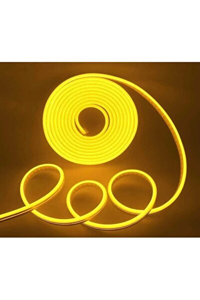 Adrift Neon Esnek Şerit Led 5 Metre AMBER + 220 Volt Fiş