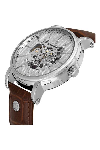 DAVID GUNER DG-8323GB-K1 Kahverengi Deri Kayışlı Otomatik Erkek Kol Saati.