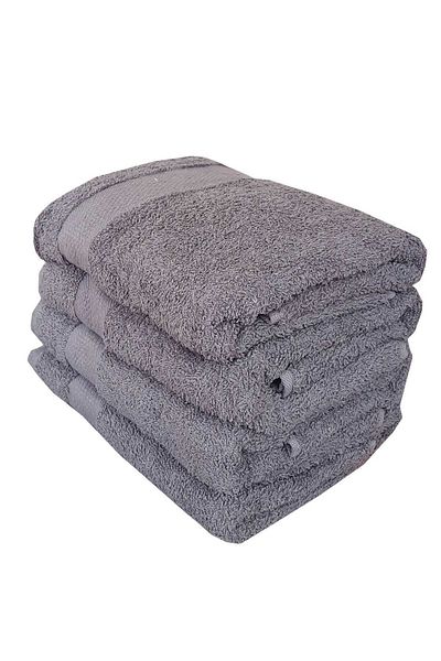 merland benvecocuk 4 Pack Hand Face & # 37;100 Cotton Towel Set Dry Anthracite
