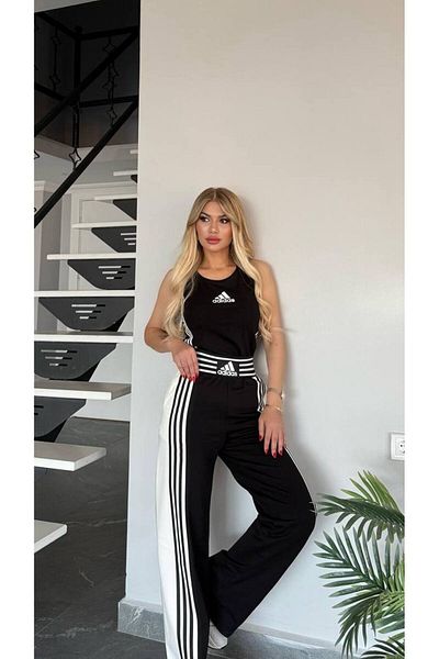 Bella Belluci New Season Sleeveless Wide Elastic Waist 2 Thread Compakt Fabric Suit