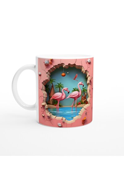 MESCHAIN كوب مطبوع عليه فلامنغو استوائي