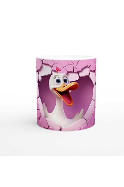 MESCHAIN كوب مطبوع عليه شعار البطة المبتسمة