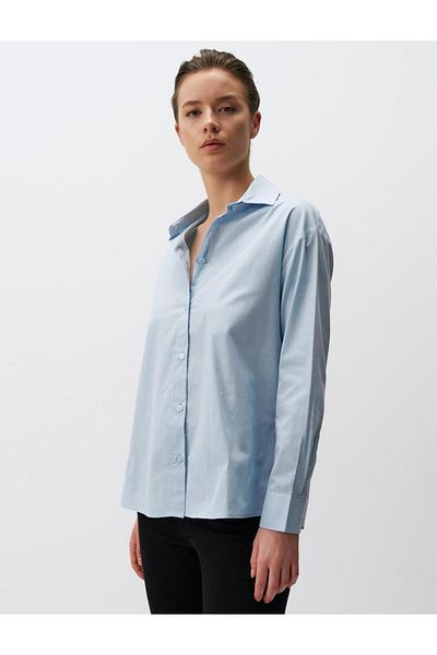 Jimmy Key Long Sleeve Cotton Basic Poplin Shirt