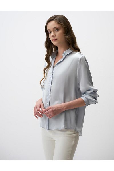 Jimmy Key Long Sleeve Satin Shirt
