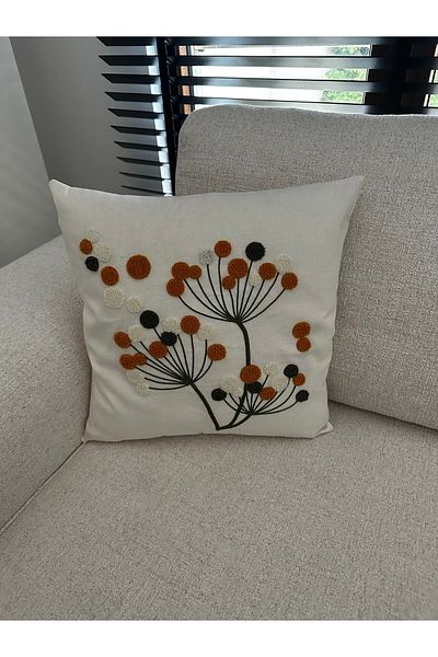 NURHAN HOME COLLECTION Κεντημένο κάλυμμα μαξιλαριού ριχτάρι 1 τεμαχίου