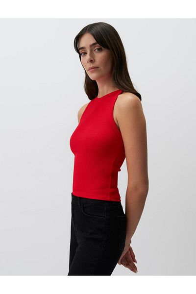 Jimmy Key Slim Fit Sleeveless Halter Neck Knitted Tank Top