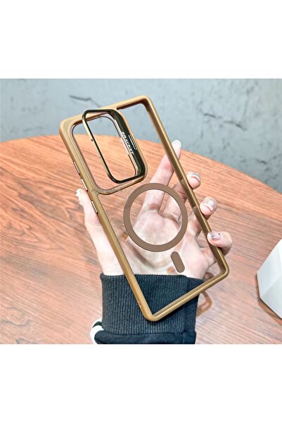 m.tk moveteck Samsung Galaxy A36 Kılıf Standlı Mika Magsafe Hassas Buton Meta...