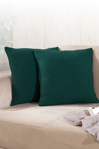 LADYNİL Husă de pernă boemă din 2 piese Față de pernă decorativă 45x45 cu fermoar Verde