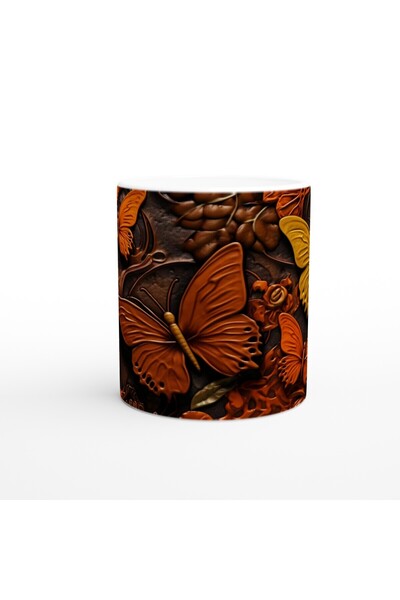 MESCHAIN كوب مطبوع عليه فراشات بألوان الخريف