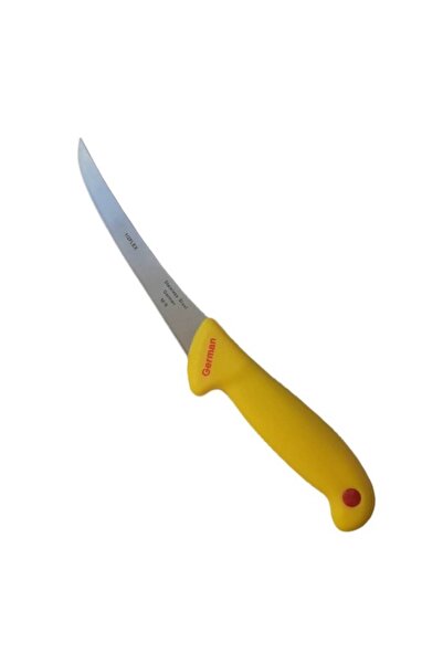 OEM Set 4 cuțite profesionale dezosat GER4-Gold, 28 cm, lamă curbată, mâner galben