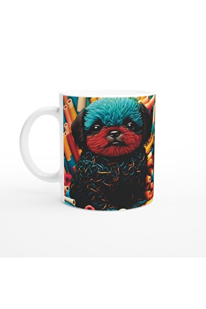 MESCHAIN كوب على شكل كلب لطيف بلون النيون