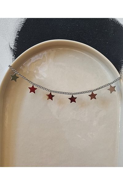 AKSESUARIM Star Theme, Stylish, Anti-Tarnishing, Steel Anklet