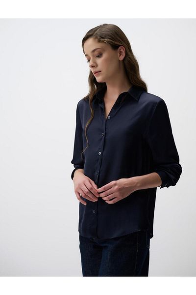 Jimmy Key Long Sleeve Satin Shirt