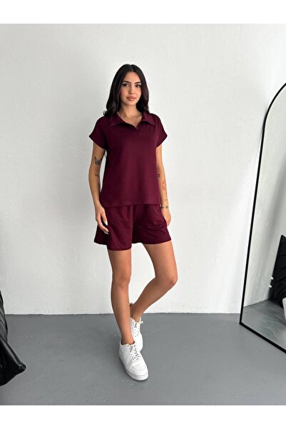 Bella Breeze Γυναικείο σετ μπλουζάκι με λαιμόκοψη από ύφασμα μοντάλ με σορτς