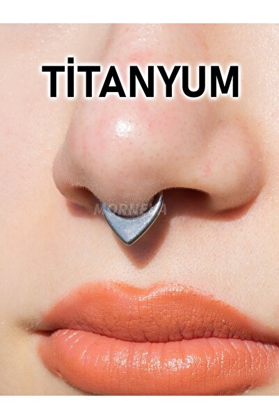 MORNEVA Titanyum Üçgen Kilitli Halka Daith Septum Piercingi