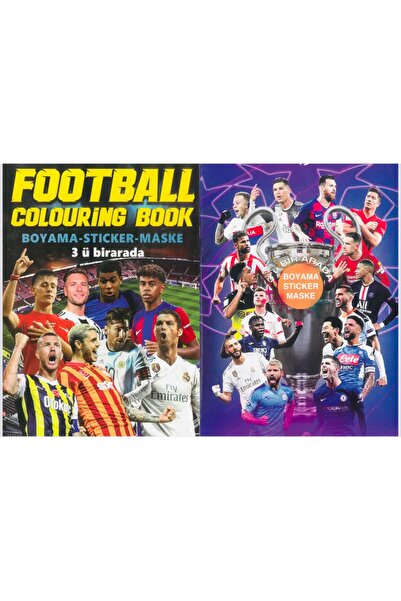 Deniz Oyuncak FUTBOLCU BOYAMA KİTABI STICKER HEDİYELİ ARKA KAPAK KESİLEREK MA...