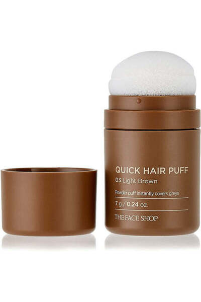 The Face Shop Quick Hair Puff Hair Powder || Light Brown | To Cover Gaps in Hair