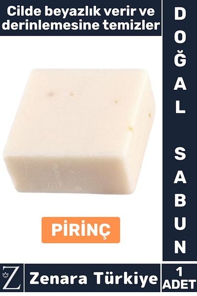 Zenara Herbal Organic 100% Natural Hair Face Body Hand Use Skin Whitening Deep Cleansing Soap Rice