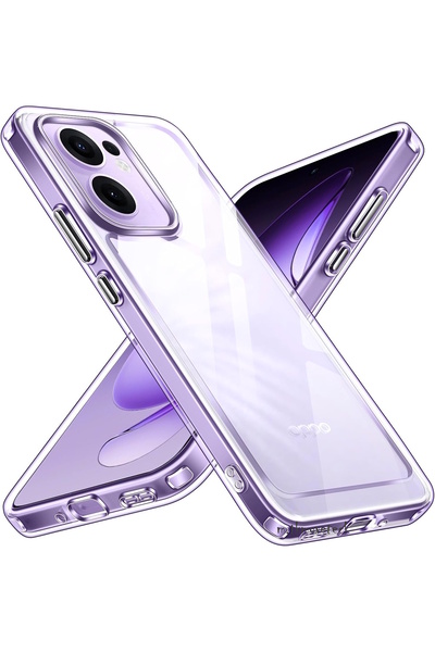 m.tk moveteck Case for Oppo Reno 13F Case Colorless Soft Transparent Silicone Cover with Camera Protrusion Protection